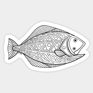 Native Inspired Halibut Sticker